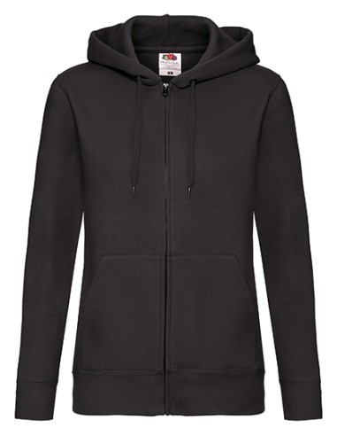 FRU-0621180-Ladies Premium Hooded Sweat Jacket